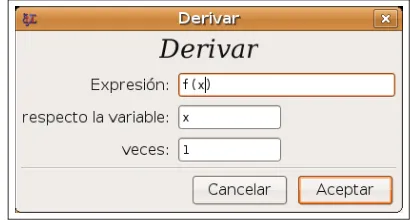 Figura 2.11: Ventana de diálogo Derivar