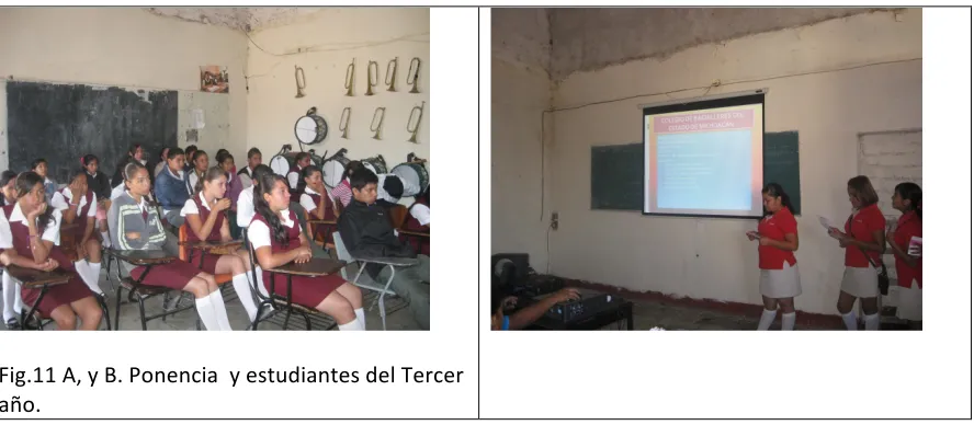 Fig.11   A,   y   B.   Ponencia      y   estudiantes   del   Tercer   
