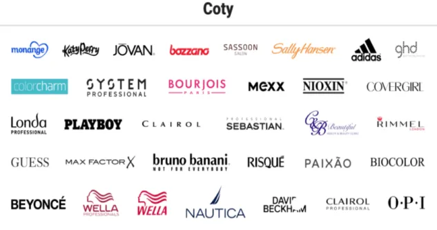 Gráfico	6:	Empresas	de	Coty,	Inc.		