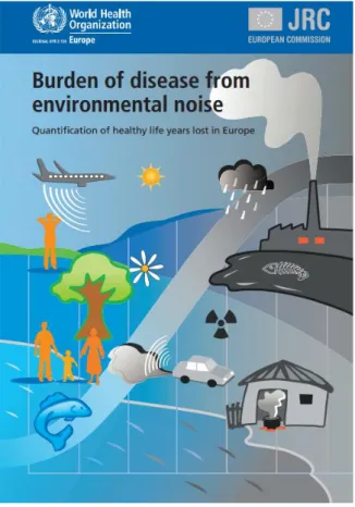 Figura 1:Portada del Informe sobre la Carga de la  Enfermedad debida al Ruido Ambiental (WHO,2012)  