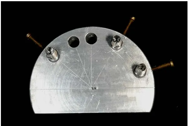 Fig. 2: Plano frontal del soporte con los pilares. 