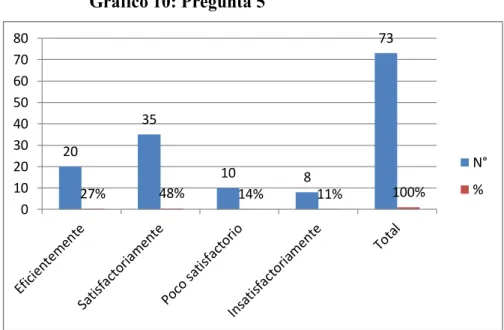 Gráfico 10: Pregunta 5 