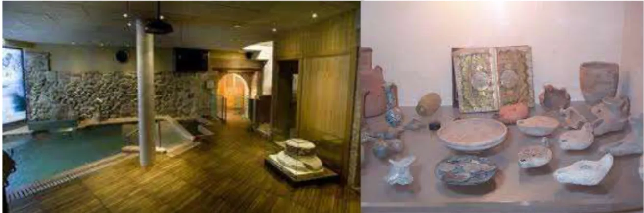 Fig. 9: Diversos elementos romanos presentes en el hotel.