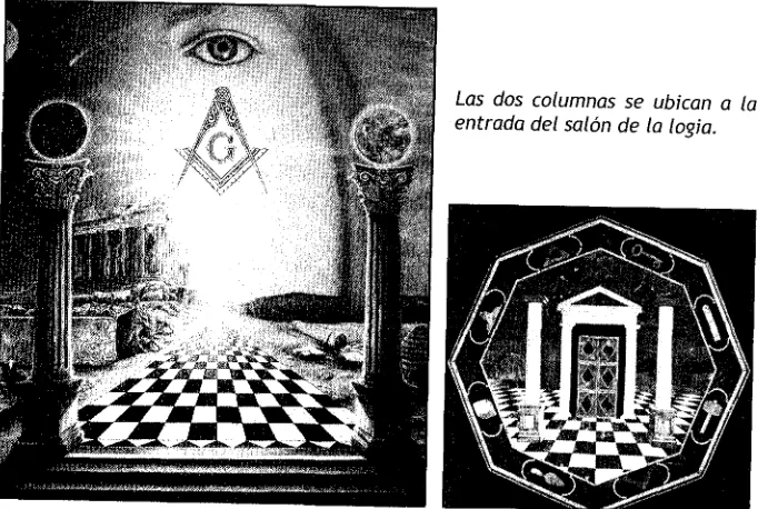 cuadros quedecirlleva el representaban la tierra y el cielo. Una columna nombre "En fortaleza" y el nombre de la otra quiere"Establecer".Estepórticosimbolizabaelcamino