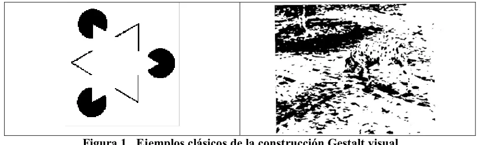 Figura 1.  Ejemplos clásicos de la construcción Gestalt visual. 