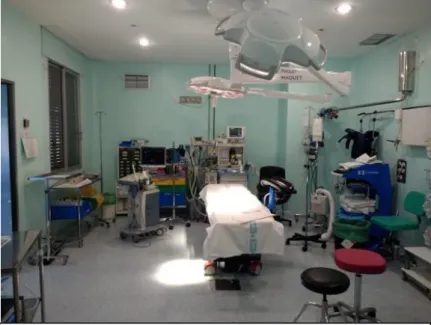 Figura 2: Sala  operatoria  del  Hosp. Clín. Univ. de Valladolid 
