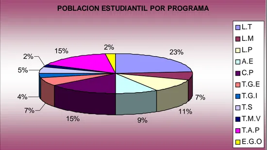 Gráfico 2. Total matriculados por programa 