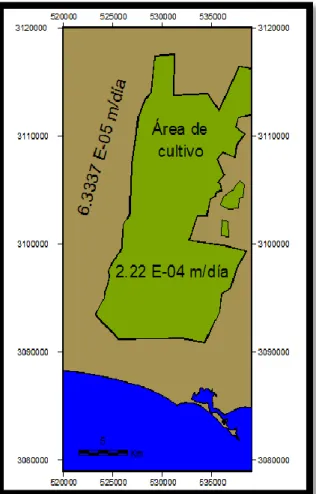 Figura V.3 Recarga por infiltración de agua de lluvia y por retorno de riego 