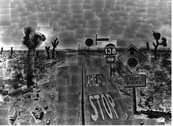 Figura 8.2. David Hocney, Pearblossom Highway, 11-18 de abril de 1986, segunda versión,