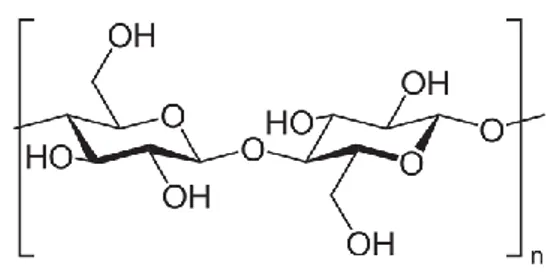 Figura 1 - Estrutura molecular da celulose.  Fonte: elaborado pelo autor. 