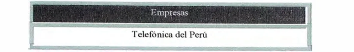 Tabla 5 .3: Empresas proveedoras de Internet que utilizan tecnología de acceso conmutado