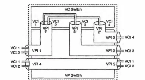Figura 1. 7: Conmutación de Canal virtual y Camino Virtual. 