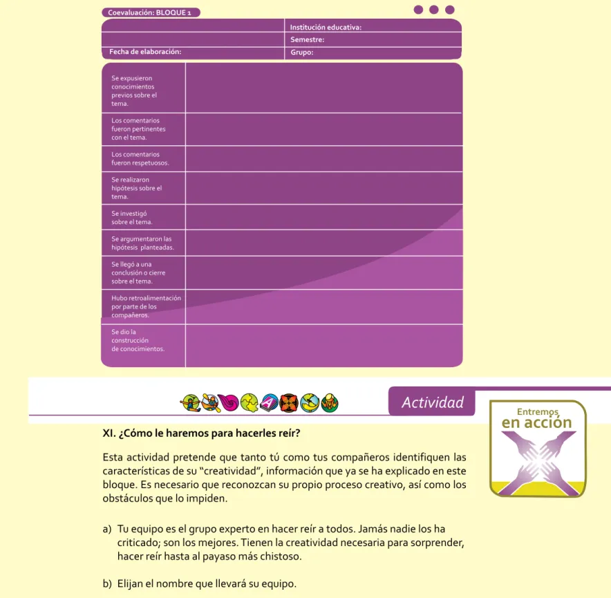 Cuadro 8. Coevaluación de actividad IX.