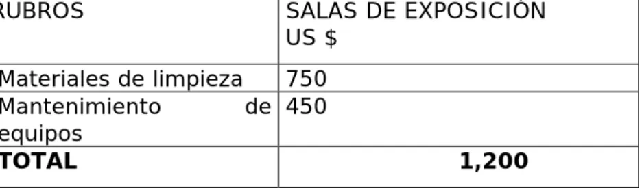 CUADRO N° 3    Gastos de Mantenimiento  ( Anual ) 