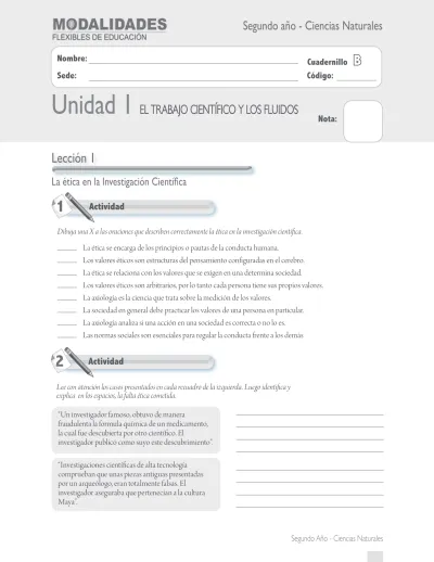 Cuadernillo Ciencias Naturales – Clave B