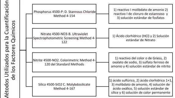 Figura  6.  Diagrama  de  los  métodos  utilizados  para  la  cuantificación  de  los  factores  químicos