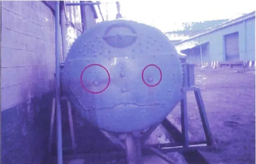 Figura 2.29 Fuga del tanque acumulador en el taller de maestranza 