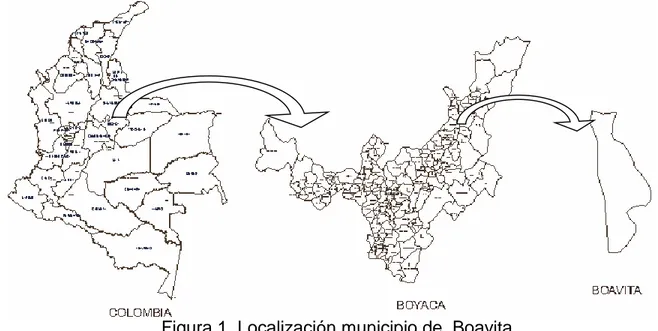 Figura 1. Localización municipio de  Boavita 