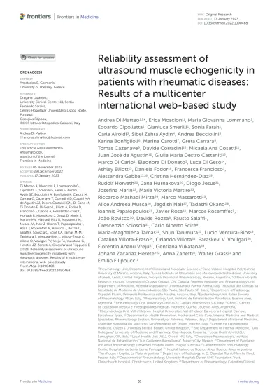 Reliability Assessment Of Ultrasound Muscle Echogenicity In Patients ...