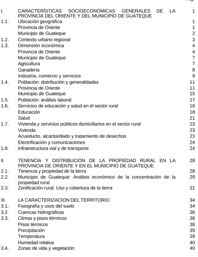 TABLA DE CONTENIDO 