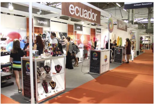 Ilustración 1. Stand de venta de artesanías ecuatorianas en Nueva York 