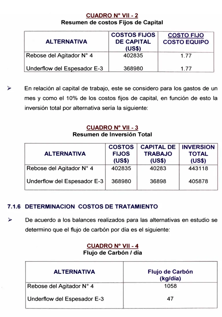 CUADRO N º  VII - 2 