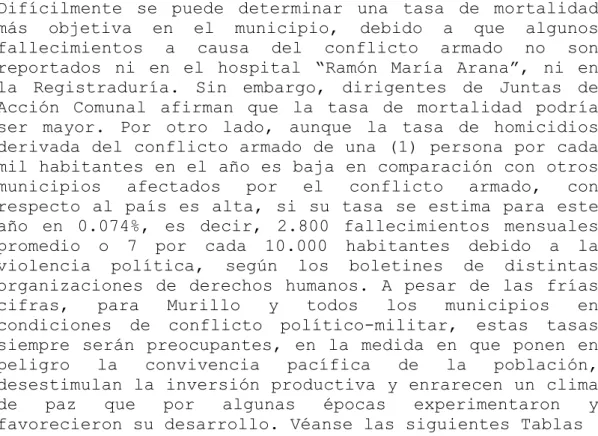 Tabla No 10. Defunciones. Mayo-Diciembre de 2001. 