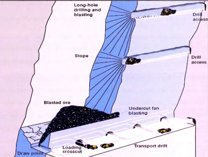 Fig. 3.1:  Método Explotación Sub Level Stoping 