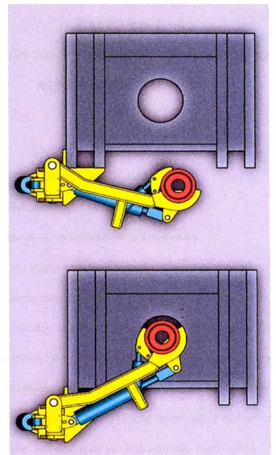 Fig. 2.4 Brazo hidráulico ingresando la tubería al  centro de la máquina  perforadora