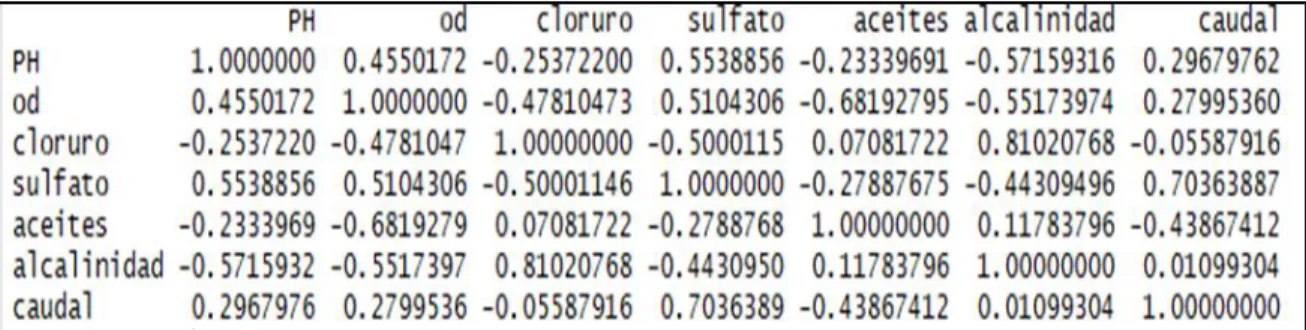 Figura 1 Determinación de correlaciones individuales 