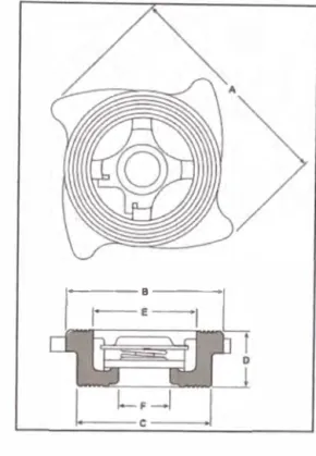 Figura 3.12  Check  Disco  Tabla 3.14 Tabla de Dimensiones 