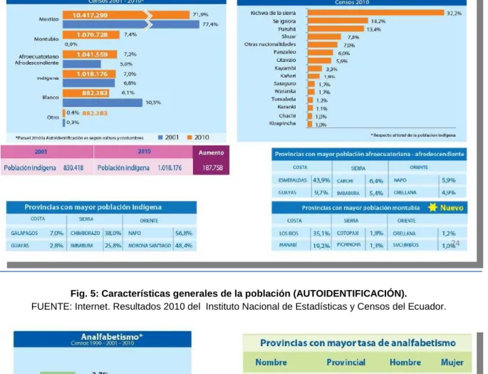 Fig. 5: Características generales de la población (AUTOIDENTIFICACIÓN). 