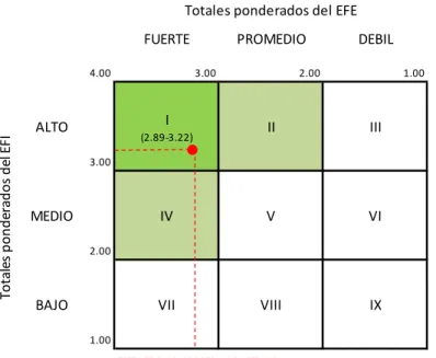 Figura 11 Matriz interna y externa (IE) 