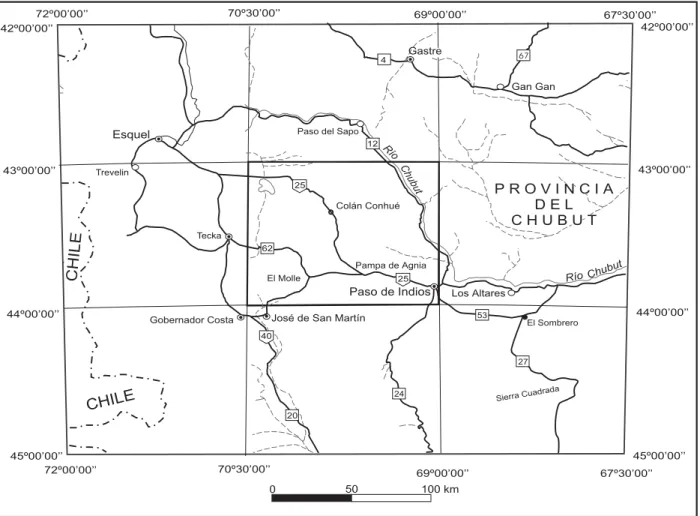 Figura 1. Mapa de ubicación de la Hoja 4369-III, Paso de Indios.