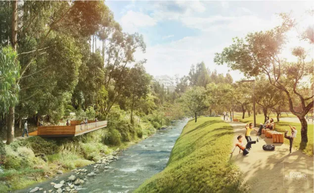Ilustración 16 Propuesta del proyecto Revitalización del corredor ambiental del río  Ambato 