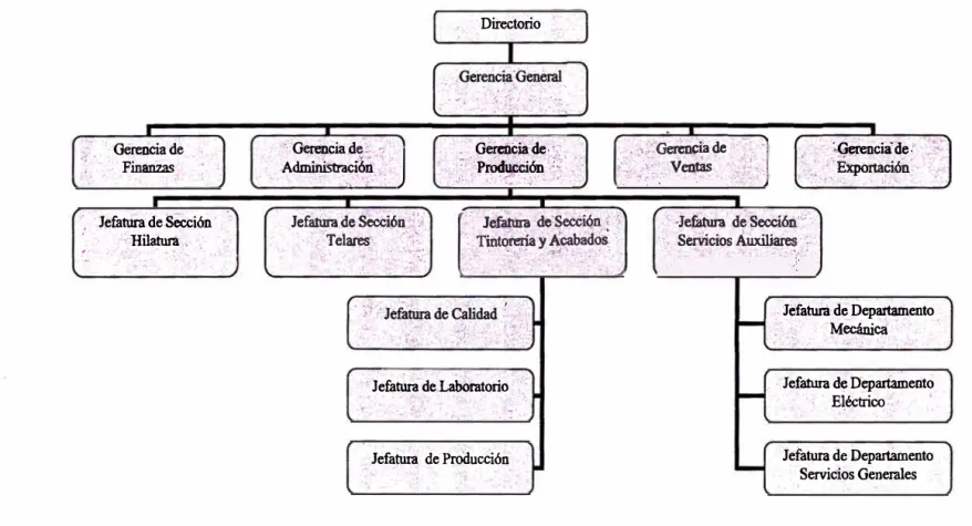 Fig. 1.1: Organigrama de la Compañía 