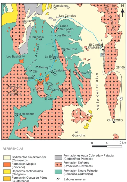 Figura 2. Esquema geológico regional. Edición CSIGA.