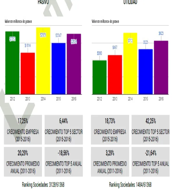 Figura 3 Reporte Pasivo y Utilidad   Fuente: compite 360 