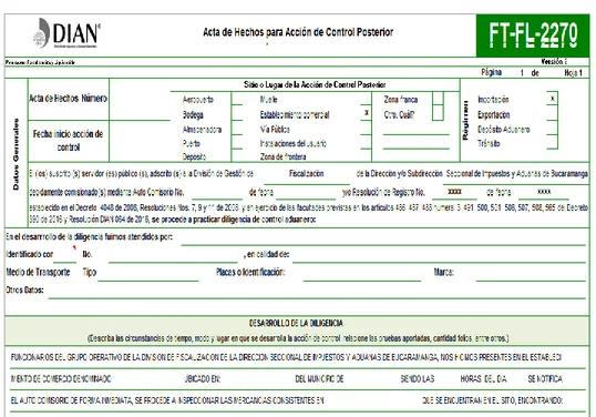 Figura 7 Acta de hecho 1 