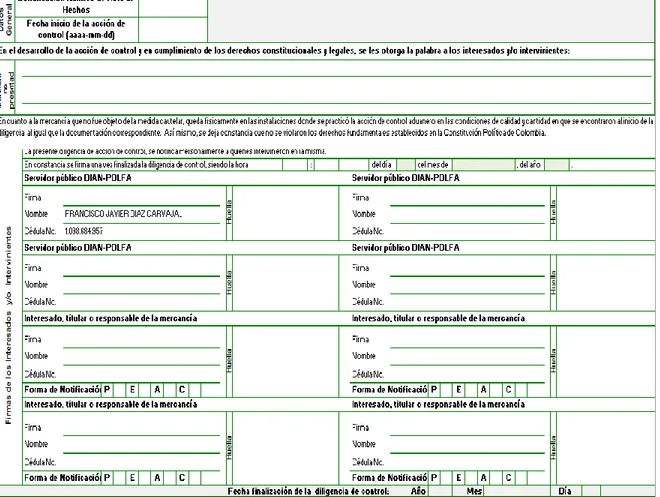 Figura 9 Acta de hechos 3 