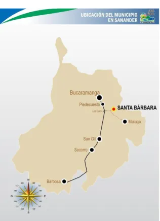 Figura 1. Ubicación geográfica de Santa Bárbara 