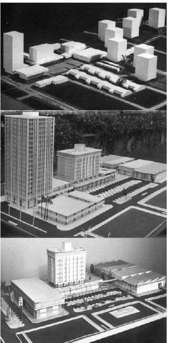 Figura  31.  Maquetas  Propuestas  de  diseño  urbano  arquitectónico  de  los  Centros  Comerciales  Cabecera