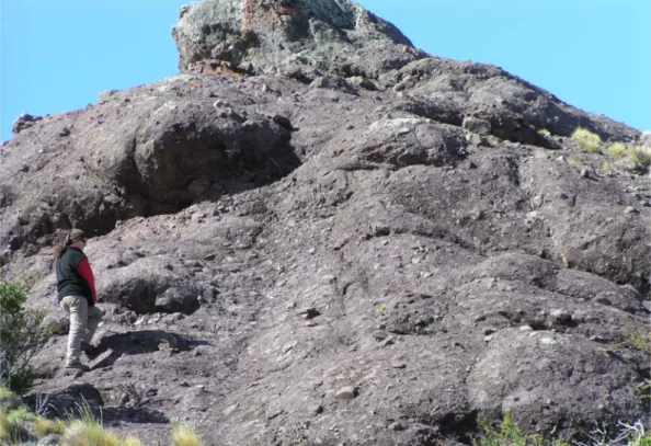 Figura 13. Aglomerados volcánicos del Complejo El Quemado en la bahía de la Lancha.