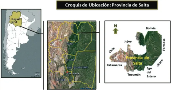 Figura 4. Croquis de ubicación de la provincia de Salta.