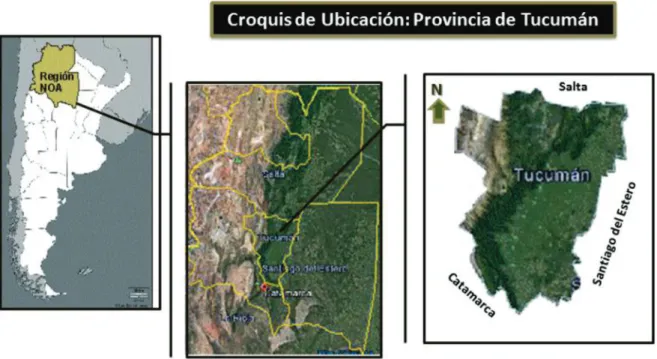Figura 7. Croquis de ubicación de la provincia de Tucumán.
