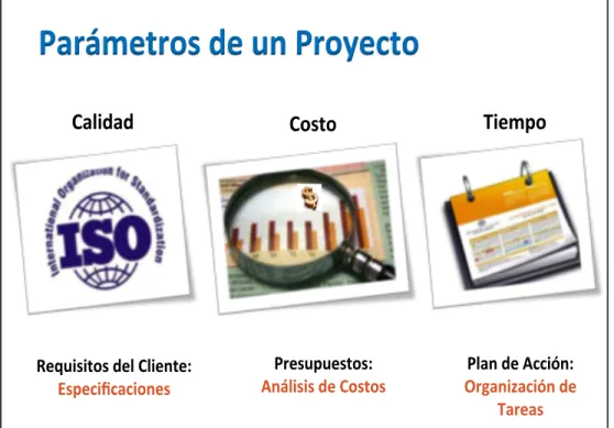 Gráfico 4.4: Parámetros a planificar dentro de planificación de proyecto 
