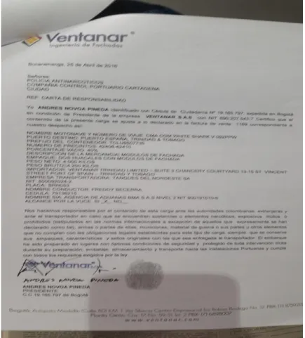 Figura 11 Carta de responsabilidad 
