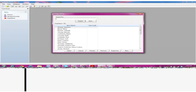 Gráfico 2: Base de datos unificada de variables (Microsoft Excel 2007) 