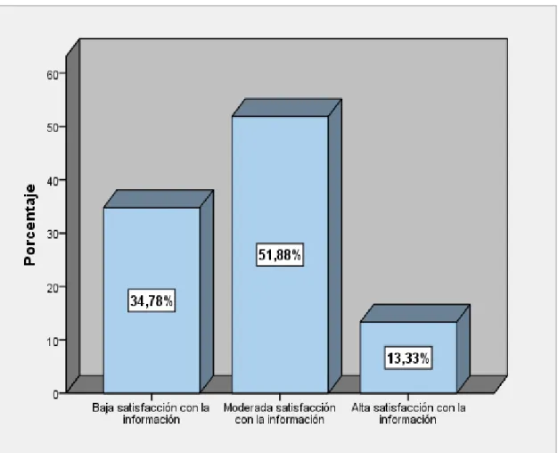 Figura 8. Niveles de satisfacción del cliente con la información    