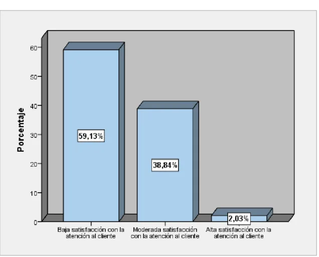 Figura 10. Niveles de satisfacción con la atención al cliente     